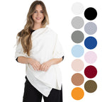 100% Cotton Wrap – Lightweight Soft Knit Shawl Wraps for Women