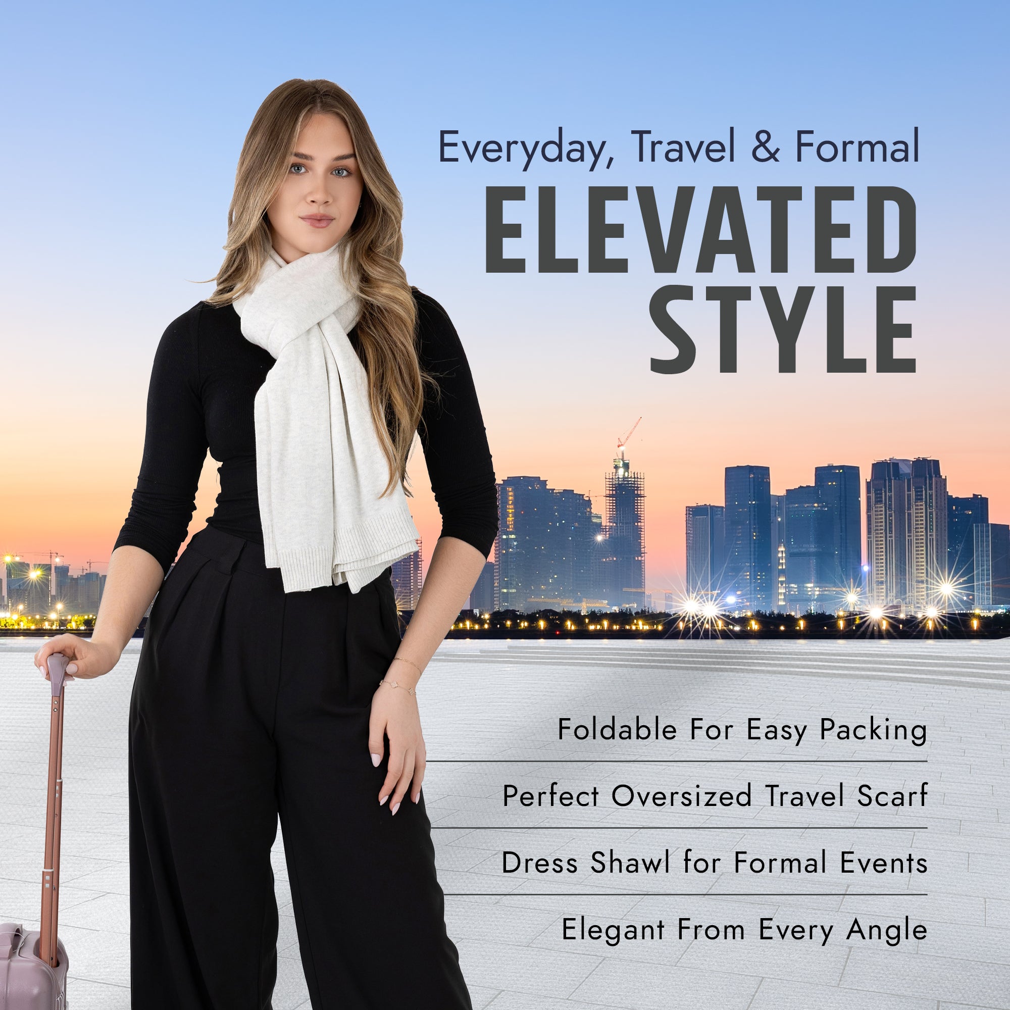 100% Cotton Wrap – Lightweight Soft Knit Shawl Wraps for Women