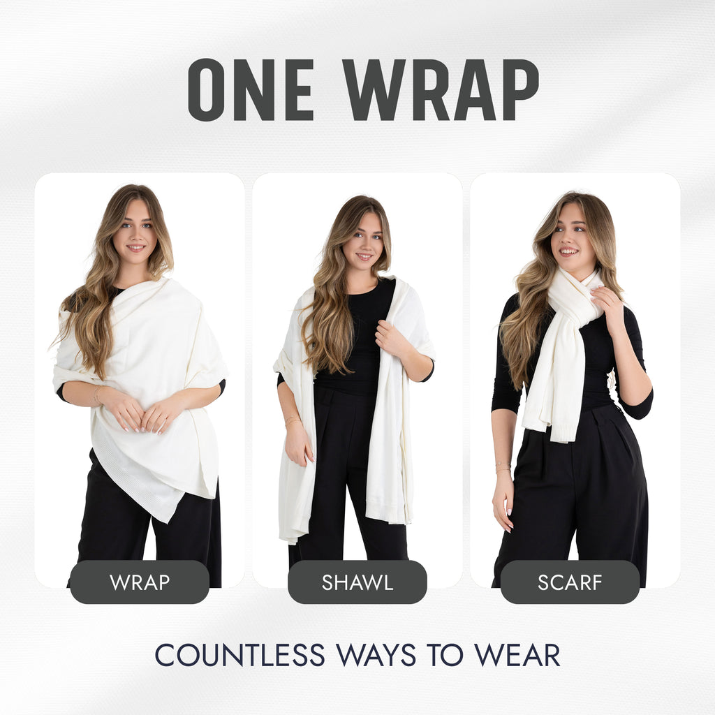 100% Cotton Wrap – Lightweight Soft Knit Shawl Wraps for Women