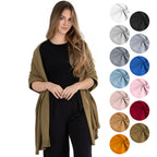 100% Cotton Wrap – Lightweight Soft Knit Shawl Wraps for Women