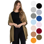 100% Cotton Wrap – Lightweight Soft Knit Shawl Wraps for Women