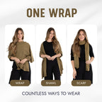 100% Cotton Wrap – Lightweight Soft Knit Shawl Wraps for Women