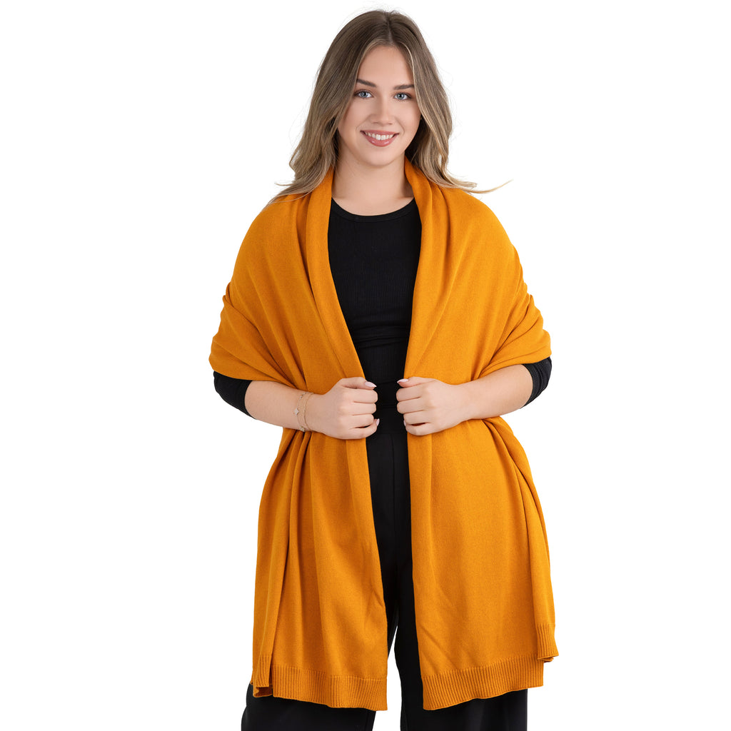 100% Cotton Wrap – Lightweight Soft Knit Shawl Wraps for Women
