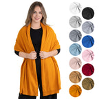 100% Cotton Wrap – Lightweight Soft Knit Shawl Wraps for Women