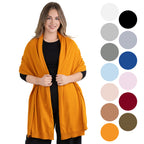 100% Cotton Wrap – Lightweight Soft Knit Shawl Wraps for Women