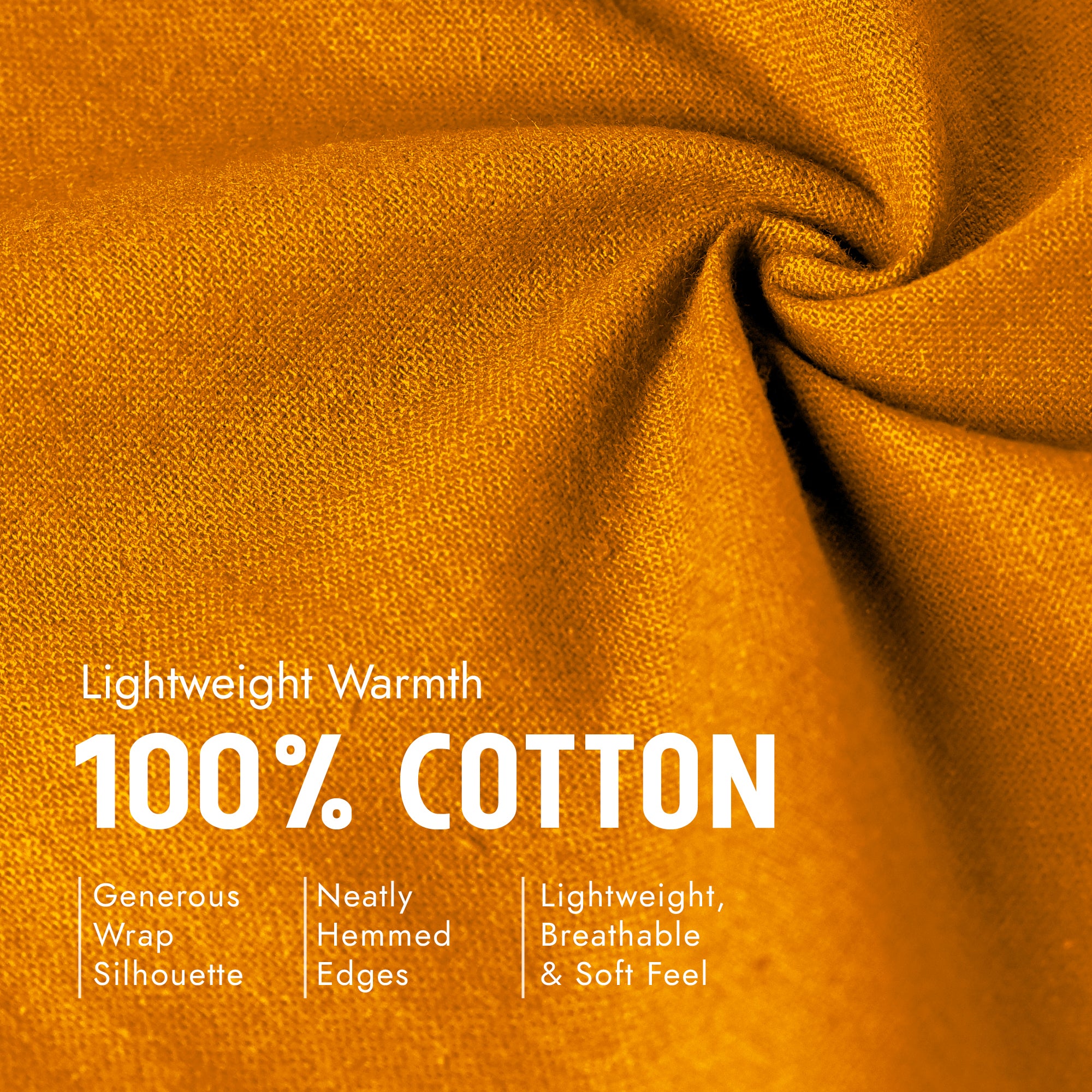 100% Cotton Wrap – Lightweight Soft Knit Shawl Wraps for Women