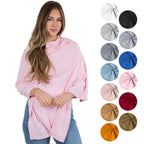 100% Cotton Wrap – Lightweight Soft Knit Shawl Wraps for Women