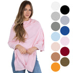 100% Cotton Wrap – Lightweight Soft Knit Shawl Wraps for Women