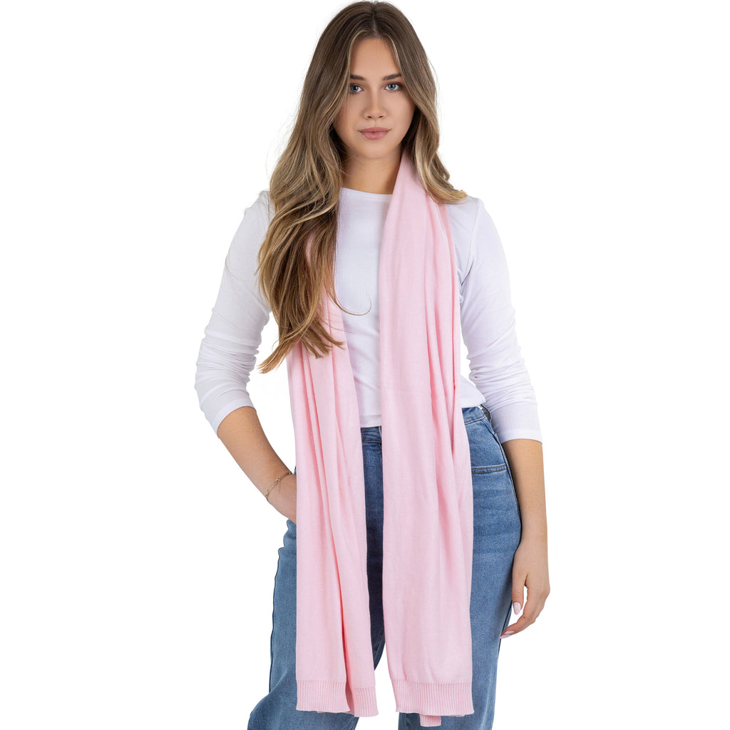 100% Cotton Wrap – Lightweight Soft Knit Shawl Wraps for Women
