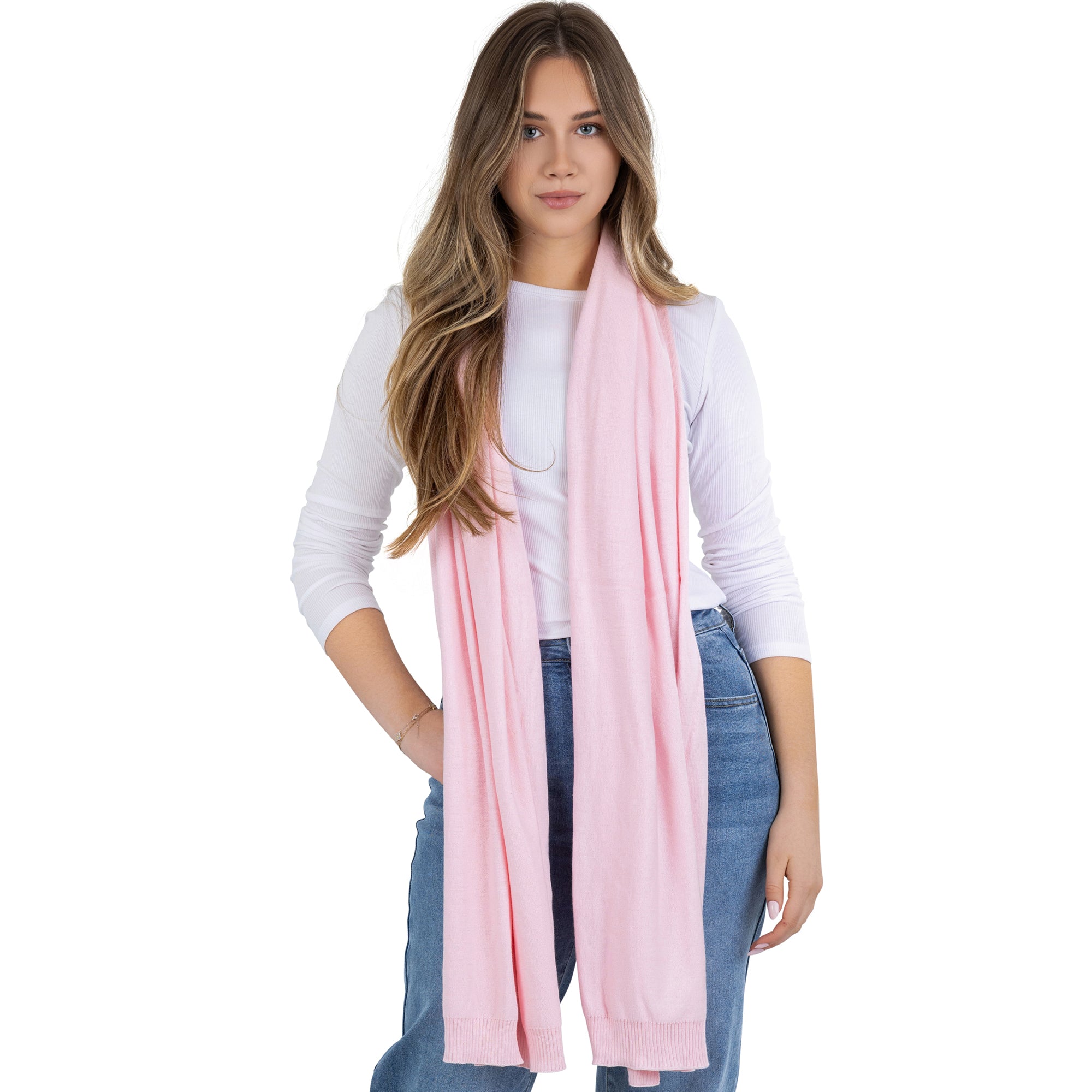 100% Cotton Wrap – Lightweight Soft Knit Shawl Wraps for Women