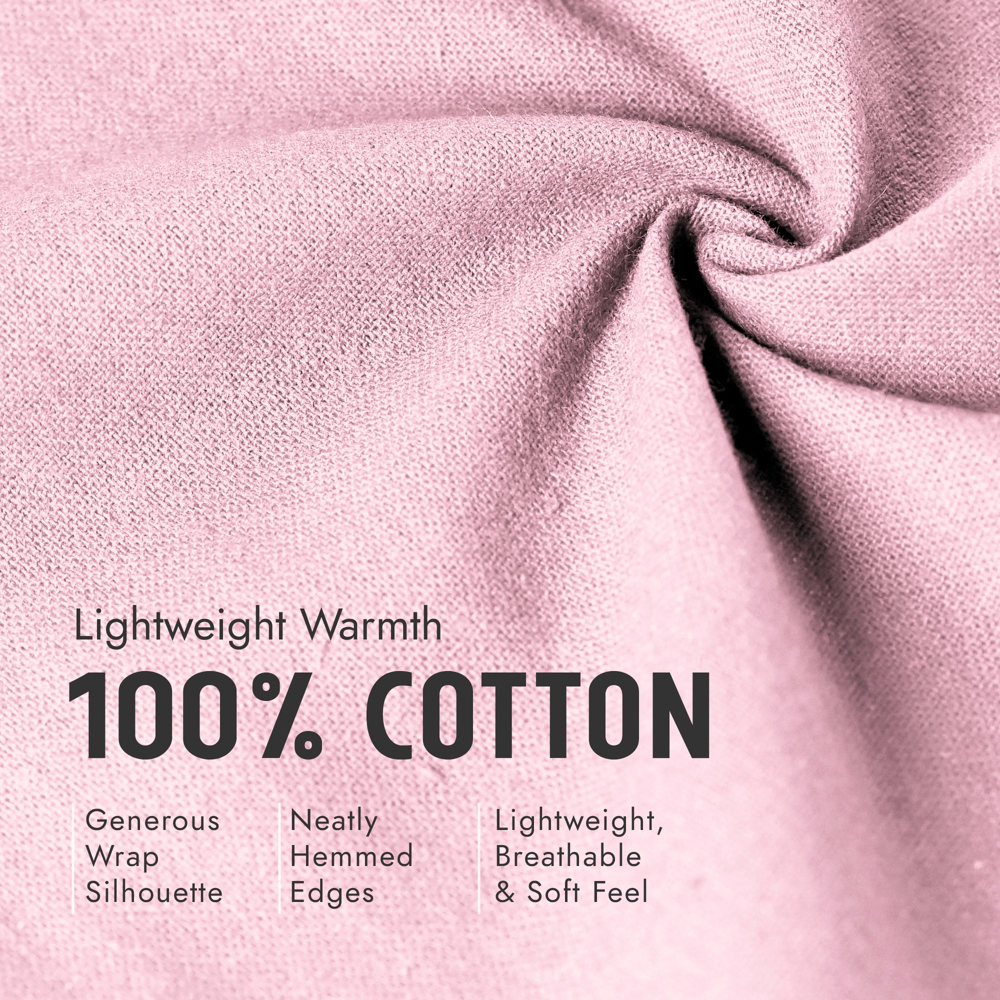 100% Cotton Wrap – Lightweight Soft Knit Shawl Wraps for Women