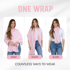 100% Cotton Wrap – Lightweight Soft Knit Shawl Wraps for Women