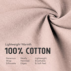 100% Cotton Wrap – Lightweight Soft Knit Shawl Wraps for Women