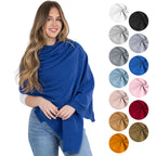 100% Cotton Wrap – Lightweight Soft Knit Shawl Wraps for Women