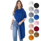 100% Cotton Wrap – Lightweight Soft Knit Shawl Wraps for Women