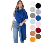 100% Cotton Wrap – Lightweight Soft Knit Shawl Wraps for Women