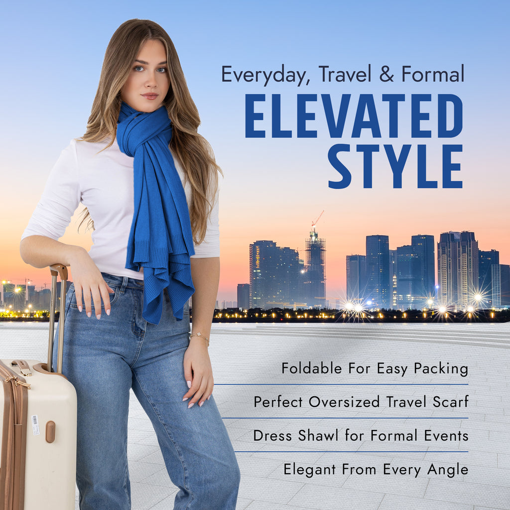 100% Cotton Wrap – Lightweight Soft Knit Shawl Wraps for Women