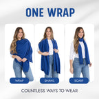 100% Cotton Wrap – Lightweight Soft Knit Shawl Wraps for Women