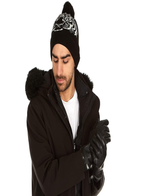 Authentic Sheepskin Leather Winter Gloves for Men (MESSERIO) with Rabbit Fur Lining + Gift Box