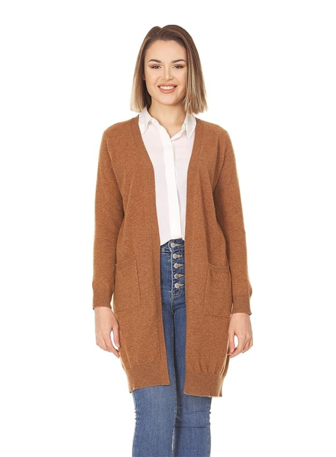 Lightweight Open Cardigans Made from Luxurious Pure Cashmere
