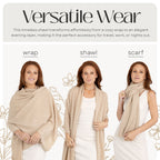 100% Cashmere Knitted Wrap Shawl Extra Large Scarf Stole