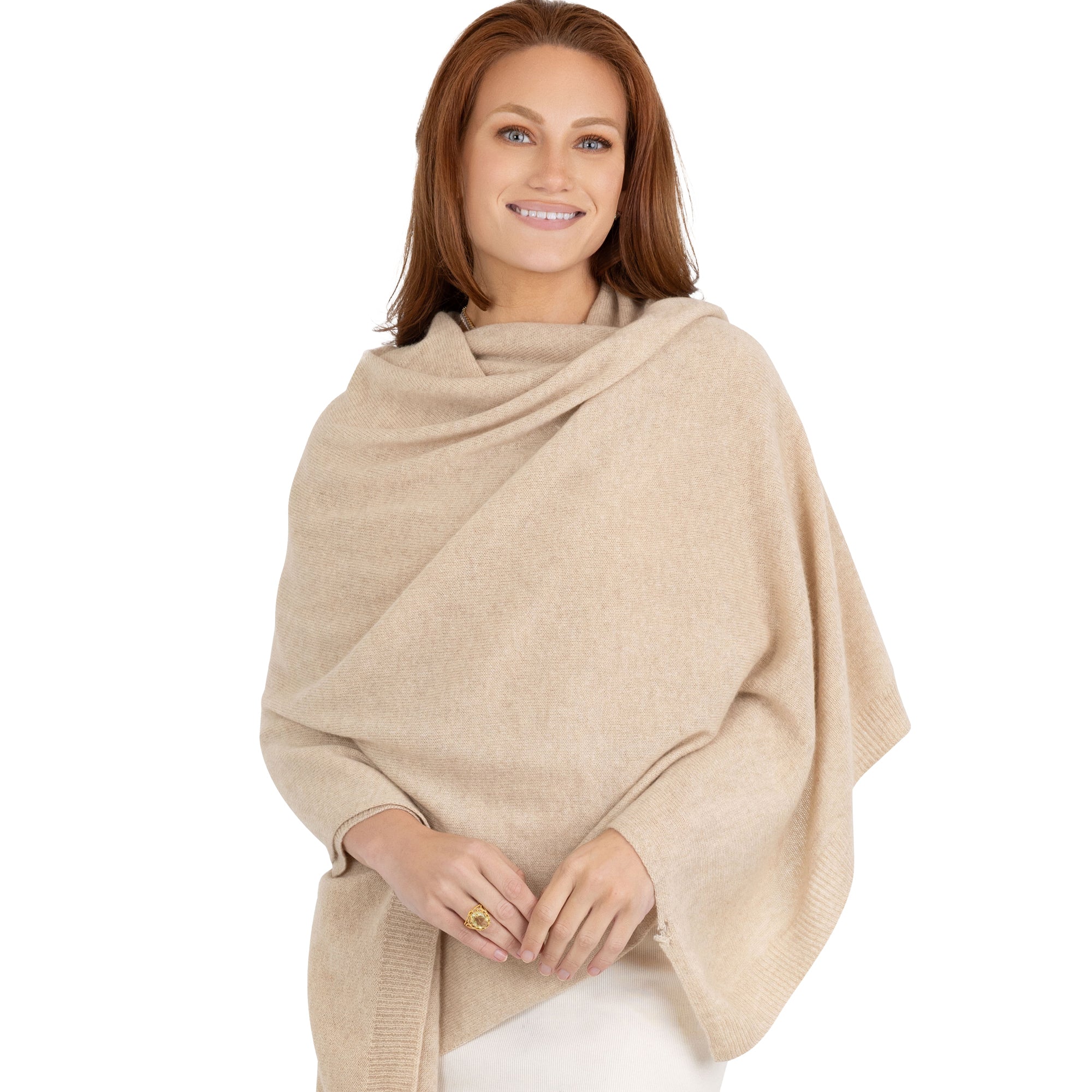 Cashmere Knitted Wrap Shawl Extra Large Scarf Stole – Velanio Cashmere