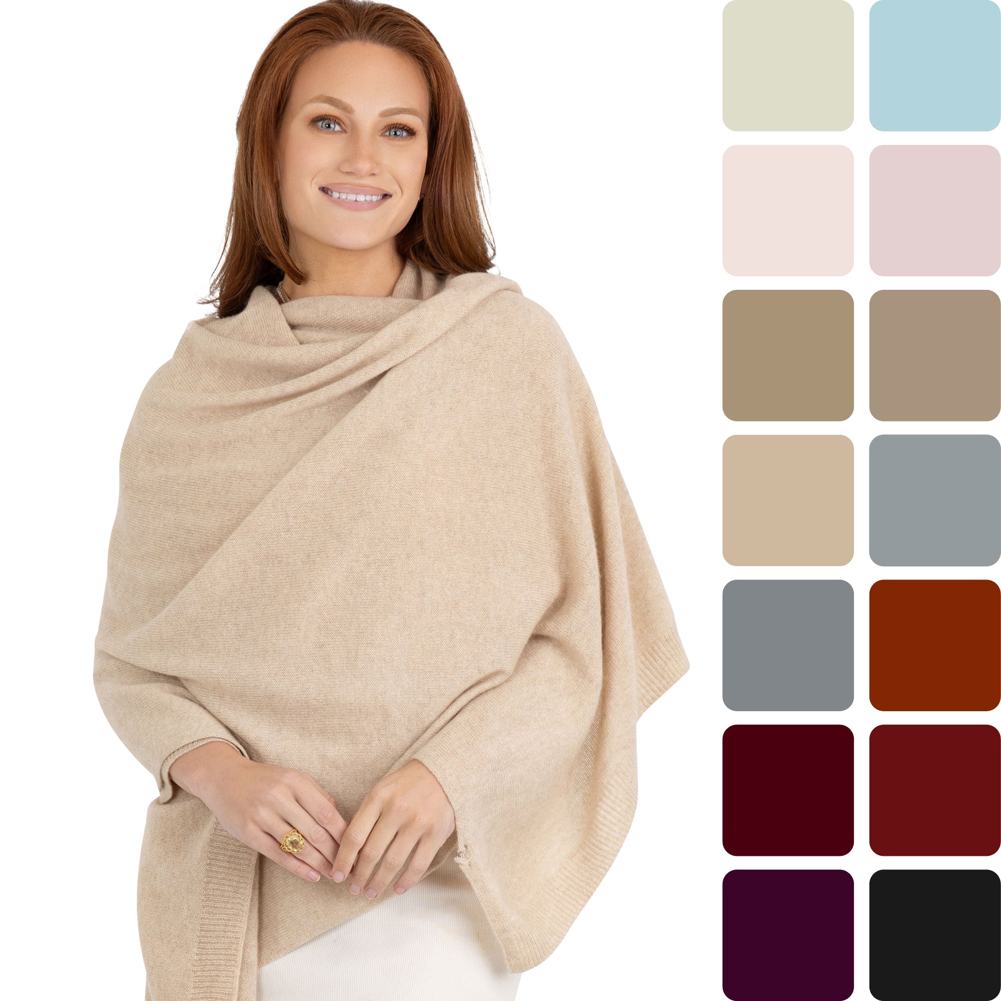 【専用】ALONPI CASHMERE SMALL CHECK STOLE Block Check Camel Cashmere Stole | Cashmere Accessories
