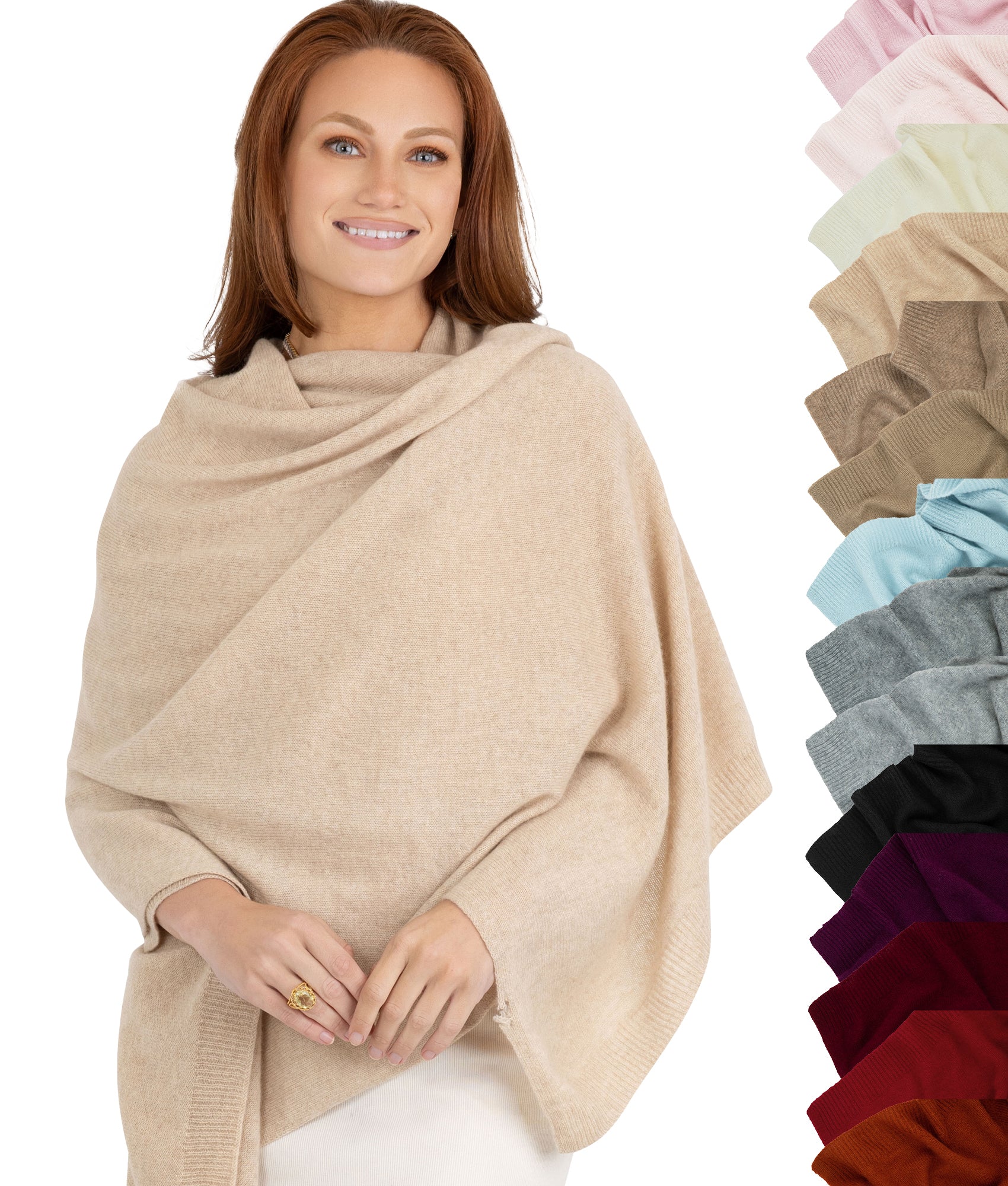 Cashmere Knitted Wrap Shawl Extra Large Scarf Stole – Velanio Cashmere