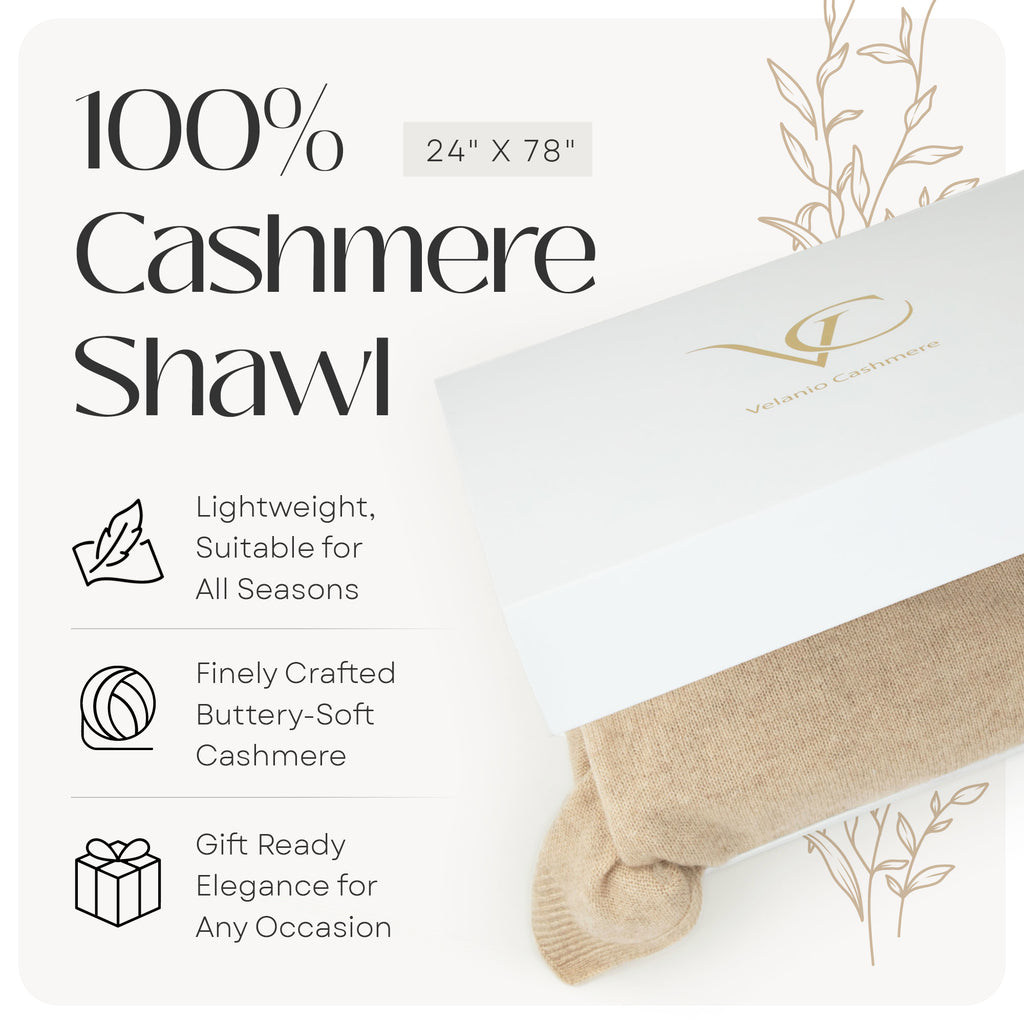 100% Cashmere Knitted Wrap Shawl Extra Large Scarf Stole