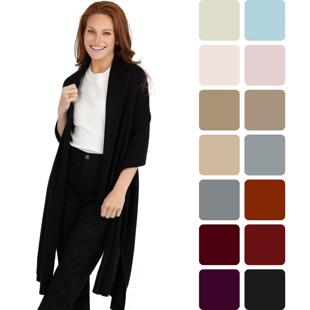 100% Cashmere Knitted Wrap Shawl Extra Large Scarf Stole