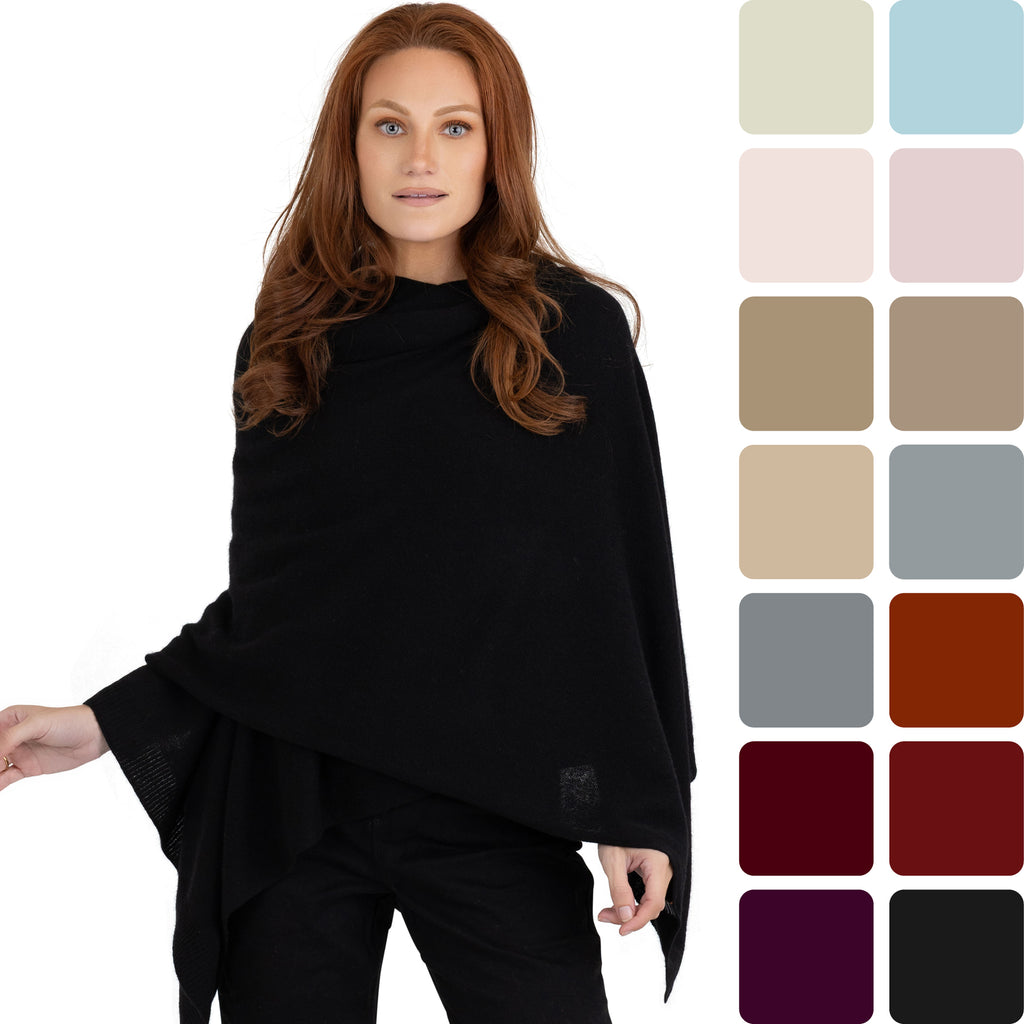 100% Cashmere Knitted Wrap Shawl Extra Large Scarf Stole