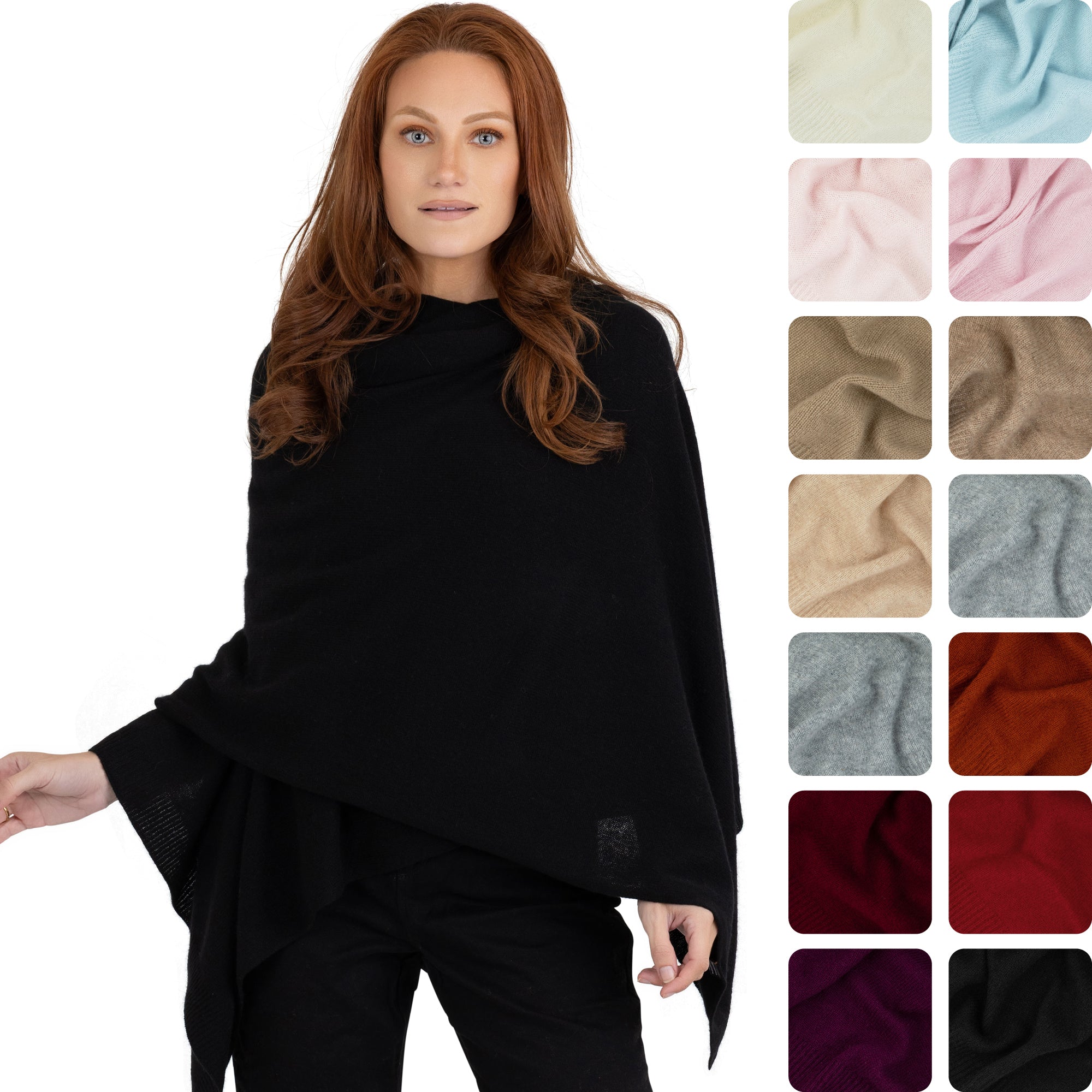 100% Cashmere Knitted Wrap Shawl Extra Large Scarf Stole