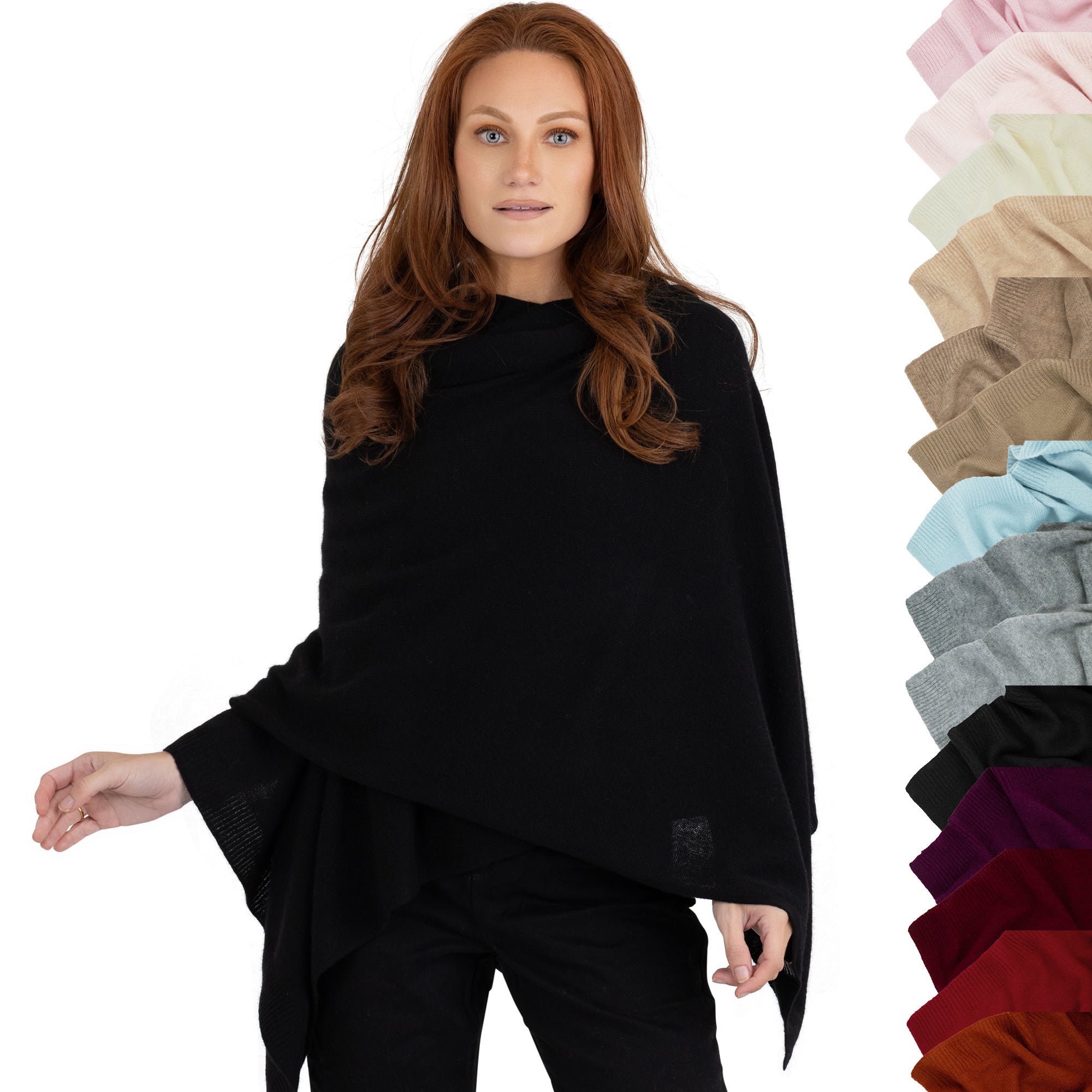 100% Cashmere Knitted Wrap Shawl Extra Large Scarf Stole