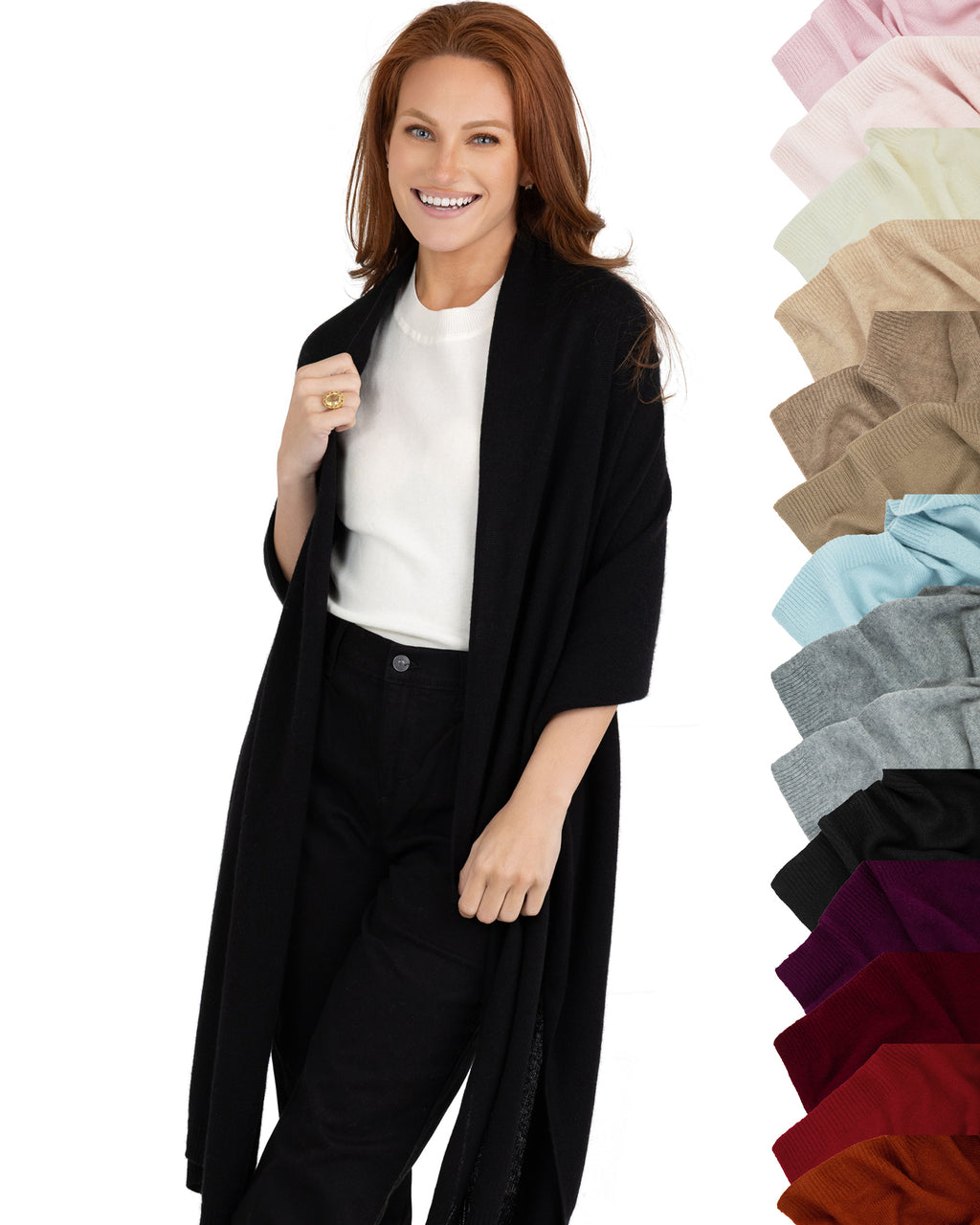 100% Cashmere Knitted Wrap Shawl Extra Large Scarf Stole