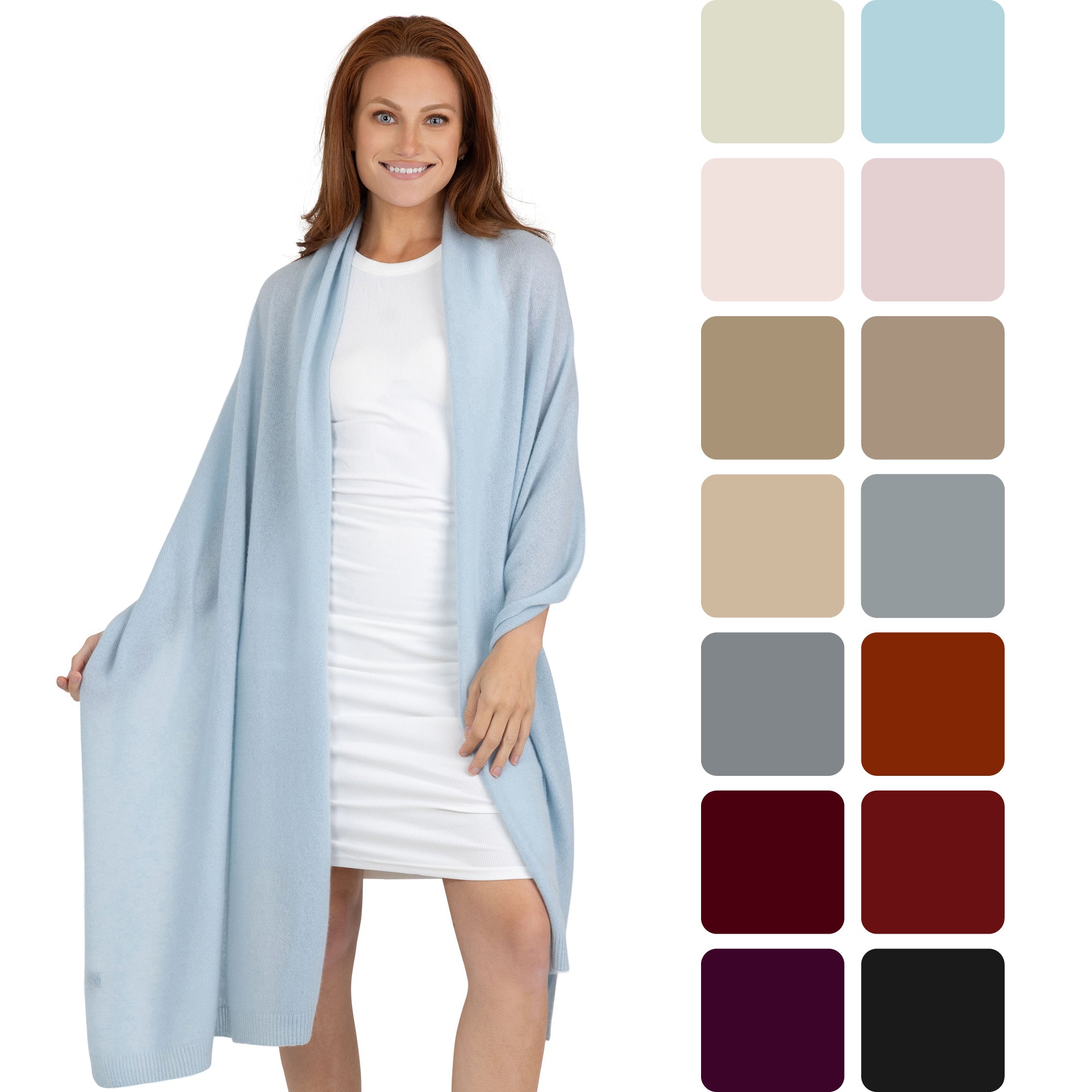 100% Cashmere Knitted Wrap Shawl Extra Large Scarf Stole