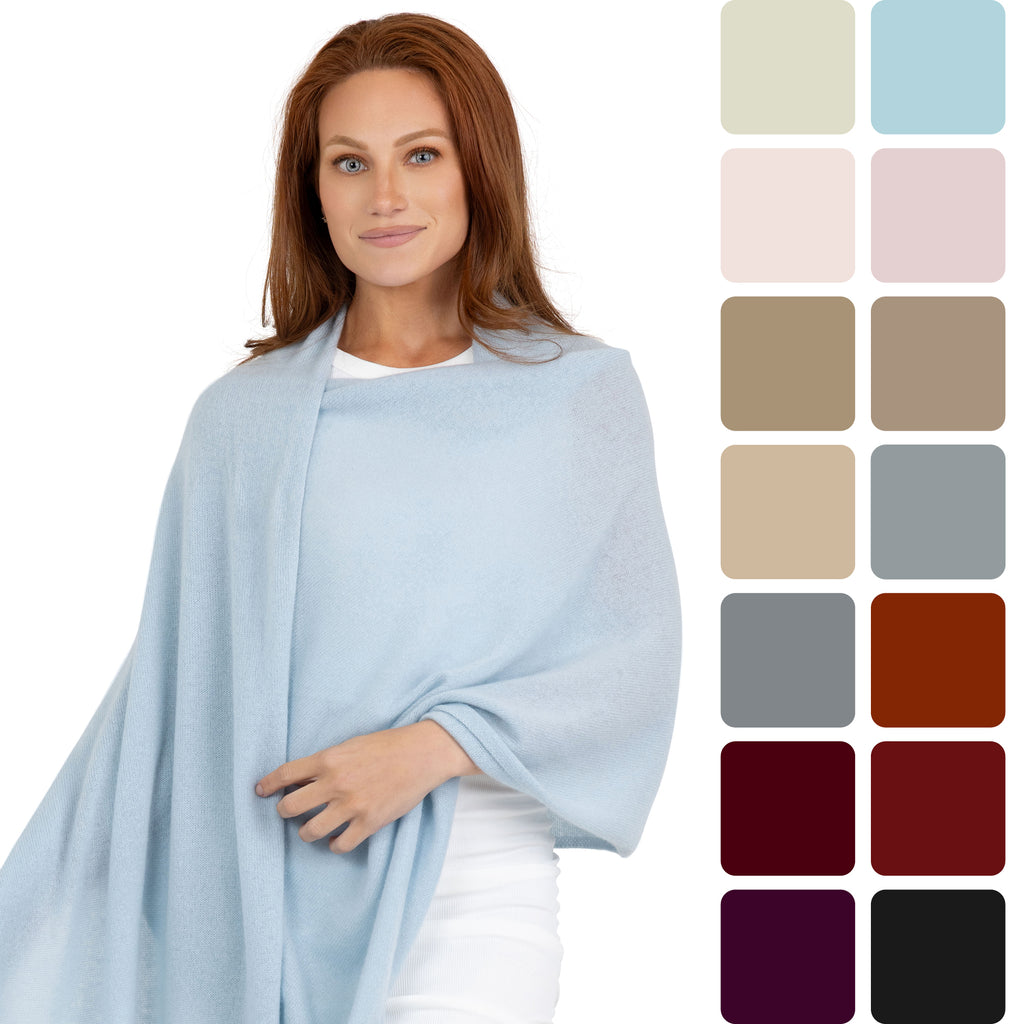 100% Cashmere Knitted Wrap Shawl Extra Large Scarf Stole