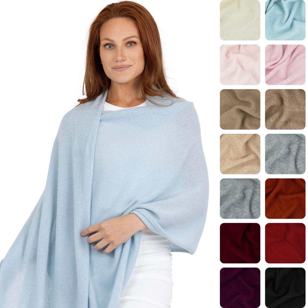 100% Cashmere Knitted Wrap Shawl Extra Large Scarf Stole
