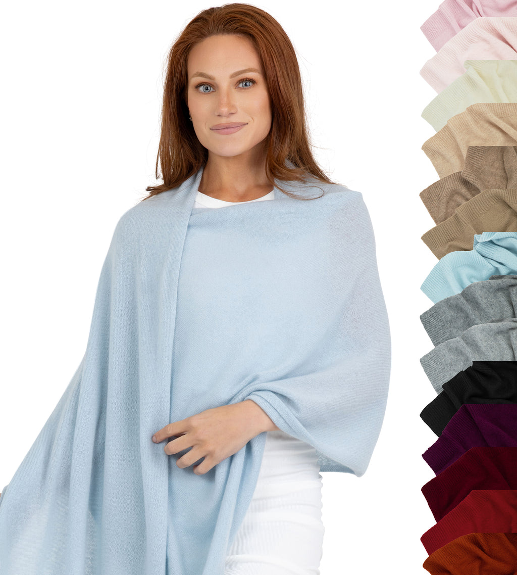 100% Cashmere Knitted Wrap Shawl Extra Large Scarf Stole
