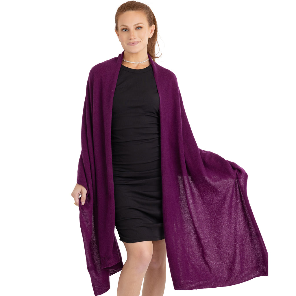 100% Cashmere Knitted Wrap Shawl Extra Large Scarf Stole