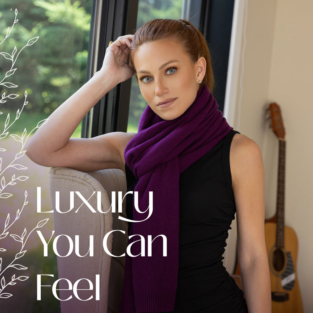 100% Cashmere Knitted Wrap Shawl Extra Large Scarf Stole