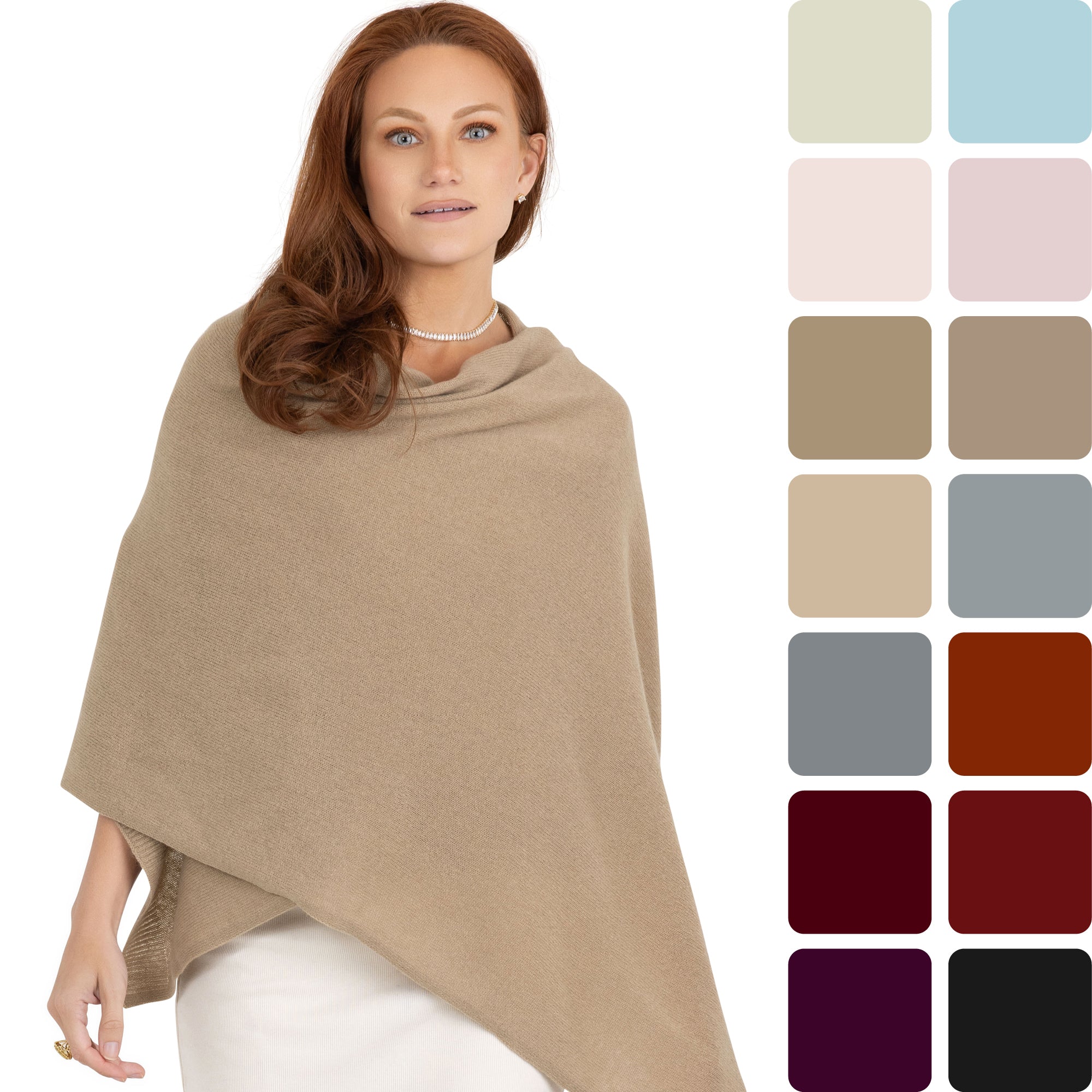 100% Cashmere Knitted Wrap Shawl Extra Large Scarf Stole