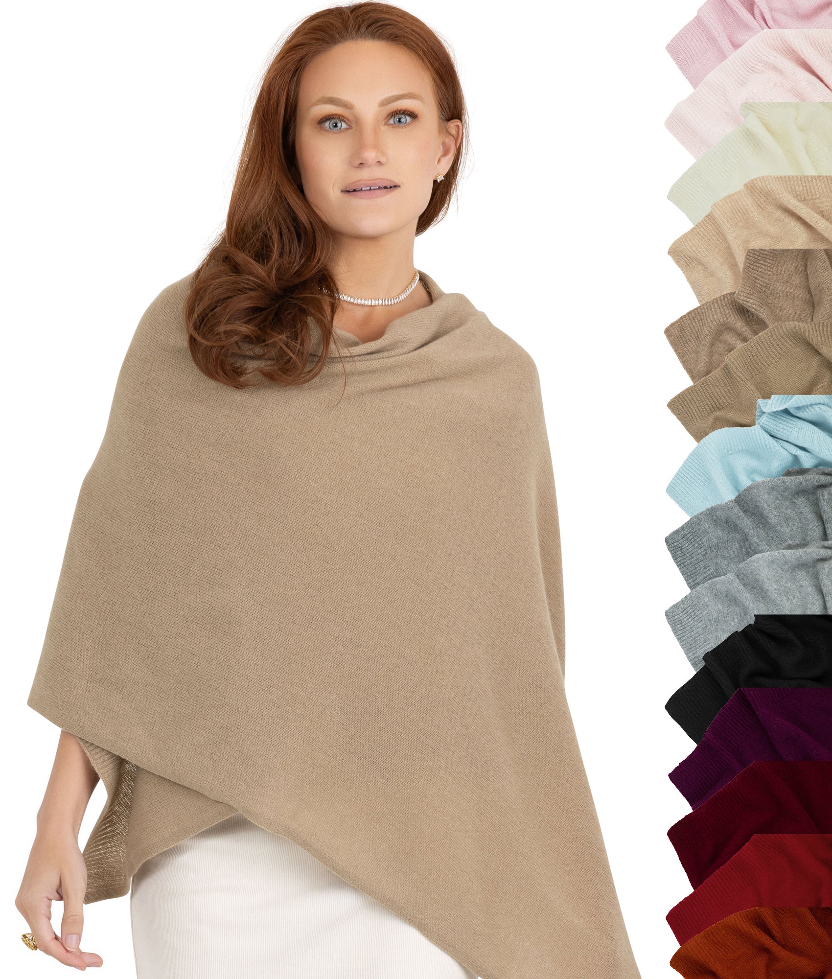 100% Cashmere Knitted Wrap Shawl Extra Large Scarf Stole
