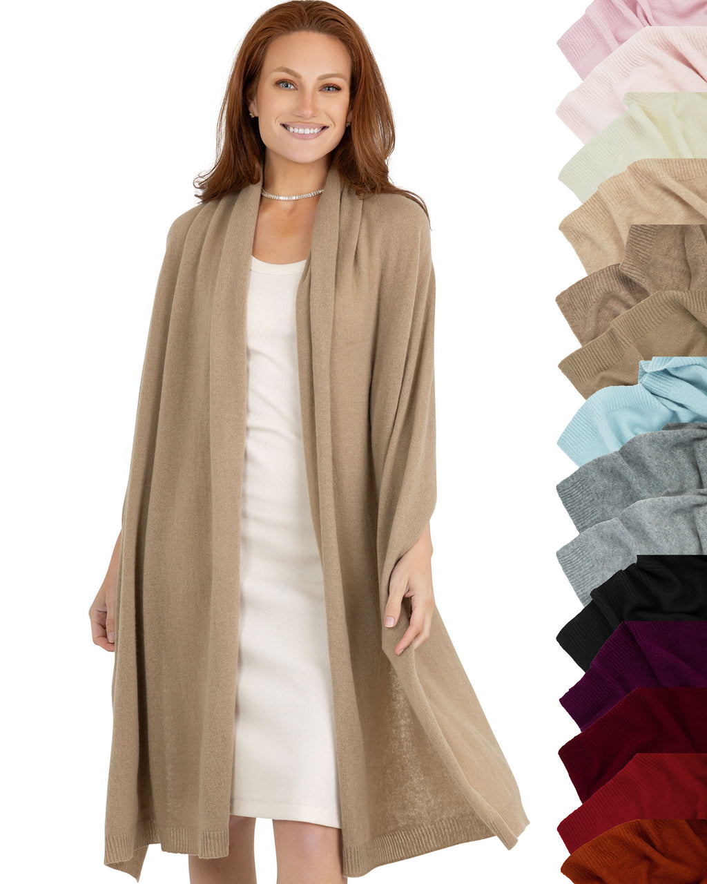 100% Cashmere Knitted Wrap Shawl Extra Large Scarf Stole