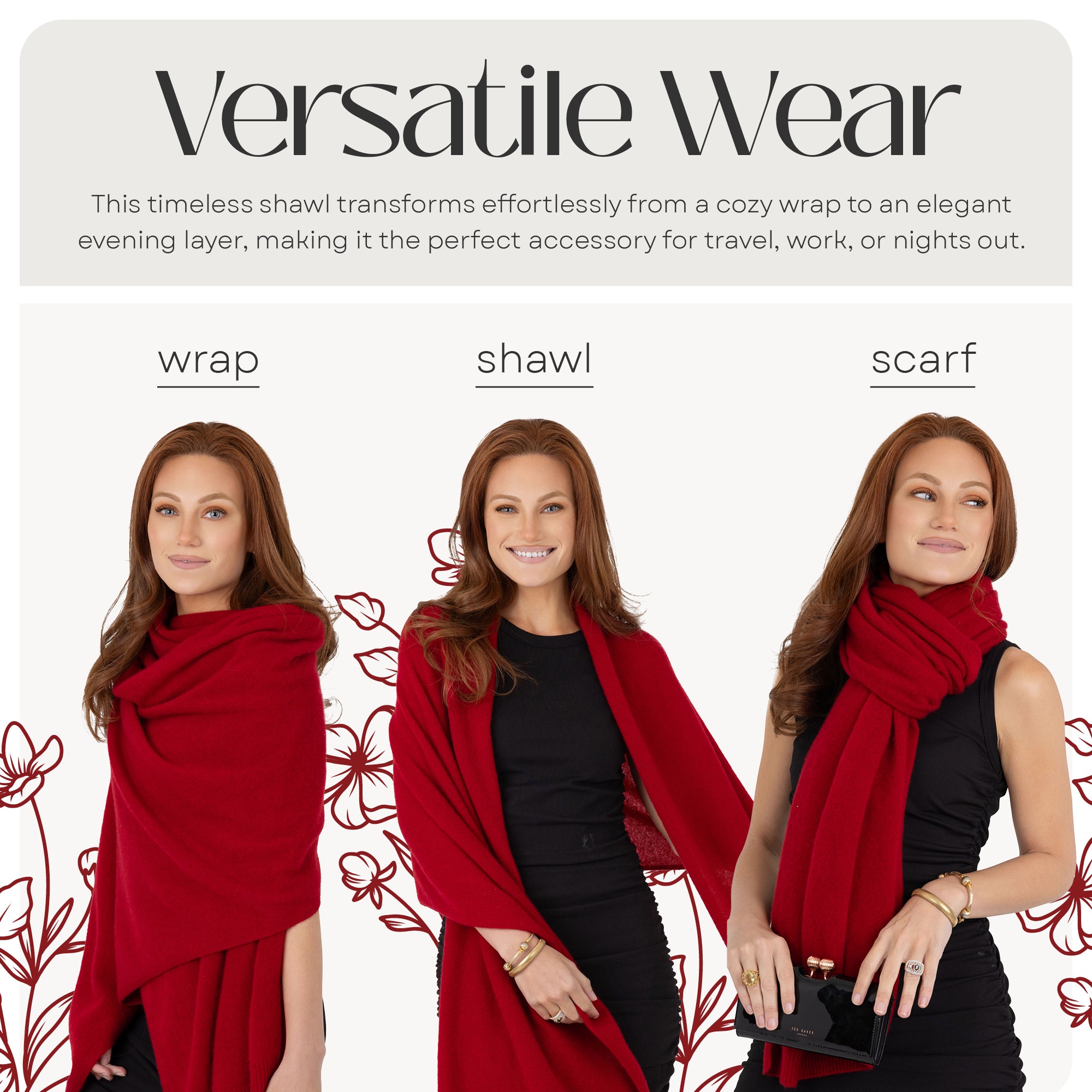 100% Cashmere Knitted Wrap Shawl Extra Large Scarf Stole