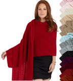 100% Cashmere Knitted Wrap Shawl Extra Large Scarf Stole
