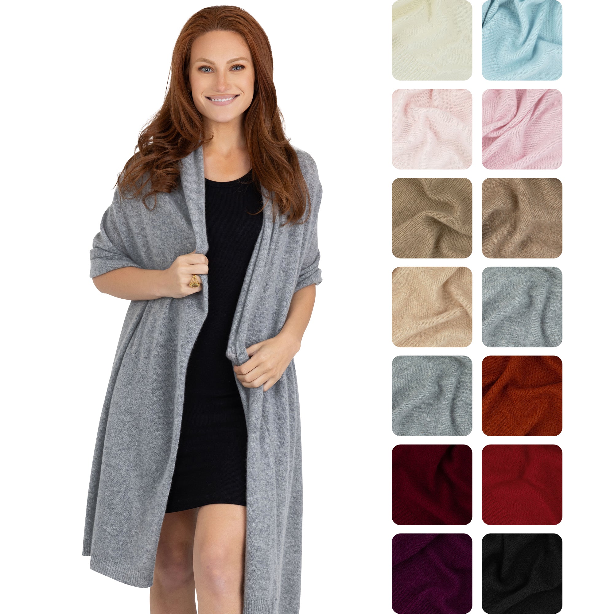 100% Cashmere Knitted Wrap Shawl Extra Large Scarf Stole