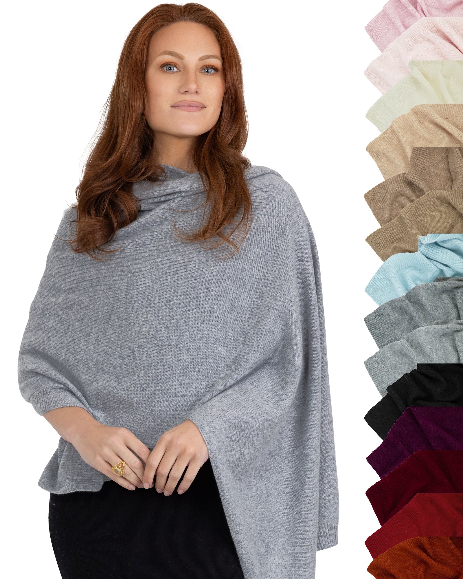 100% Cashmere Knitted Wrap Shawl Extra Large Scarf Stole