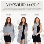 100% Cashmere Knitted Wrap Shawl Extra Large Scarf Stole