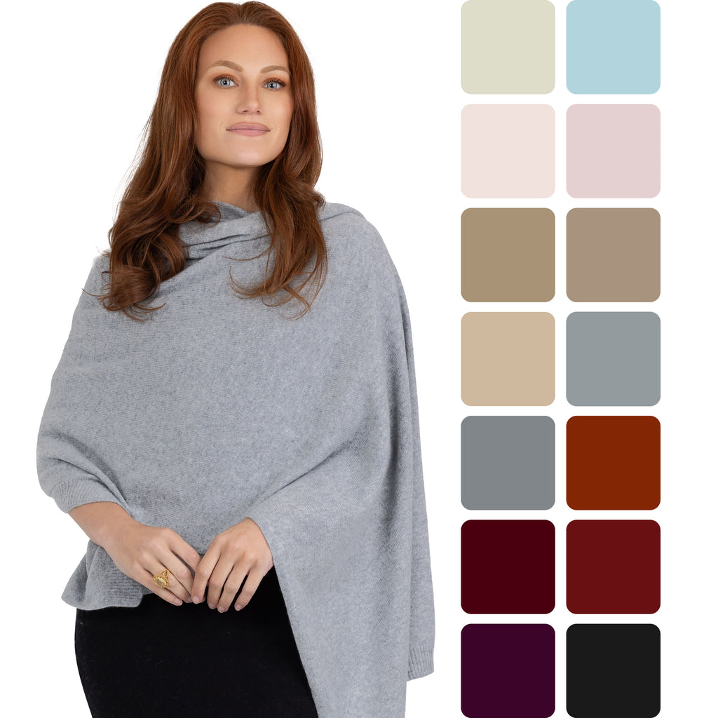 100% Cashmere Knitted Wrap Shawl Extra Large Scarf Stole