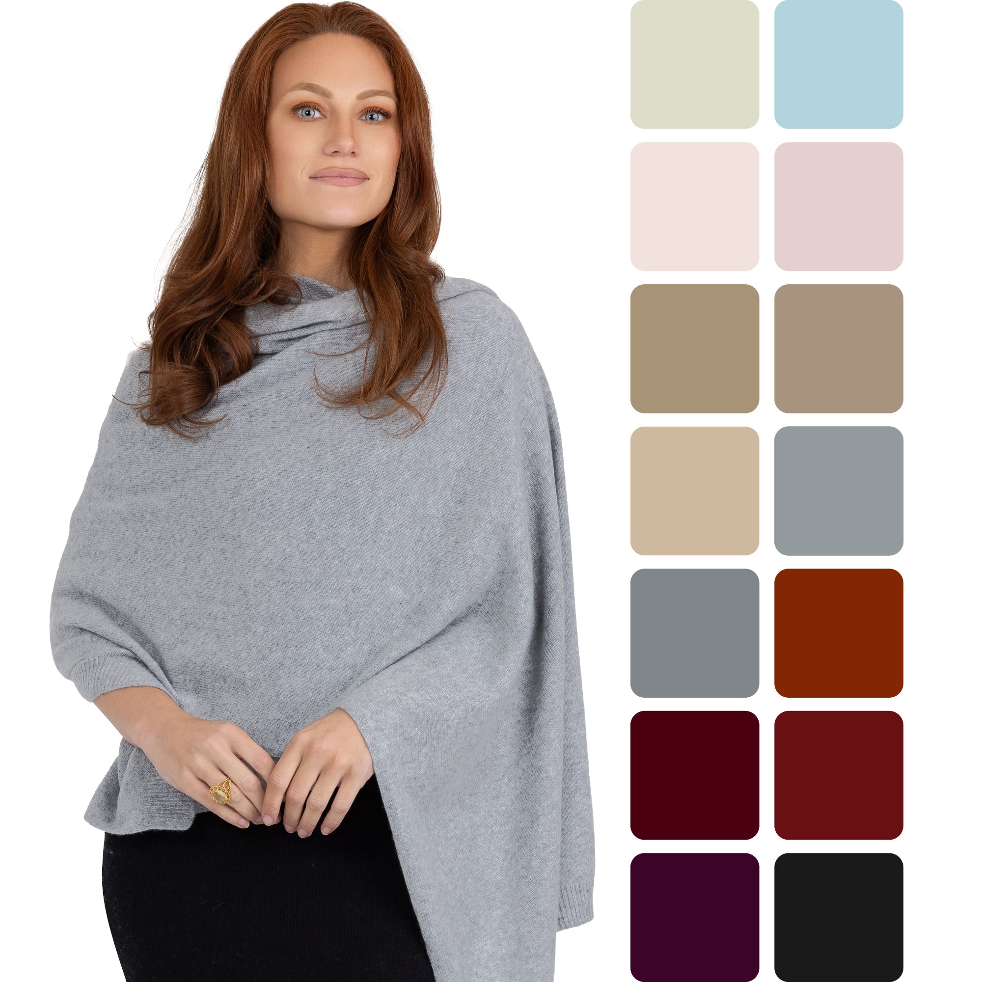 100% Cashmere Knitted Wrap Shawl Extra Large Scarf Stole